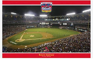 Factory Sealed  2004 Busch Stadium II St. Louis Cardinals  Poster 34” x 22” - Picture 1 of 2