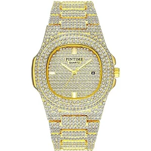 Luxury Unisex Crystal Diamond Watch - Bling Quartz Timepiece for All Occasions - Picture 1 of 1