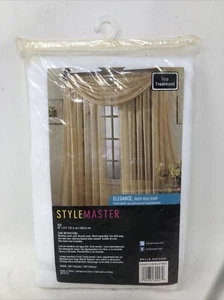 STYLEMASTER ELEGANCE SHEER WHITE SCARF, POLYESTER 40" x 216"  (101.6CMx548.64CM) - Picture 1 of 5
