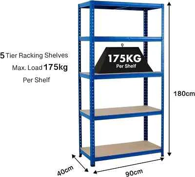 G-Rack Shelving Unit - 5 Tier Blue