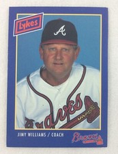 1993 Atlanta Braves Lykes Baseball Card - Jimy Williams