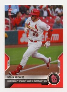 2021 Topps Now #226 Nolan Arenado Red Parallel Card /10 Homers in 4th Straight