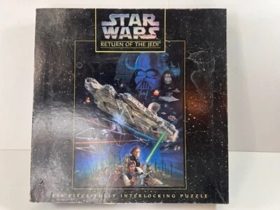 STAR WARS Return of the Jedi 550 Piece MB Jigsaw Puzzle Vtg 1995 18"x24" - Image 1 of 4