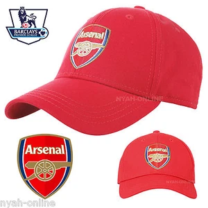 NUEVA GORRA DE BÉISBOL ARSENAL FC OFICIAL ROJA LISA FÚTBOL SNAPBACK AJUSTADA SOMBRERO PICO - Imagen 1 de 1
