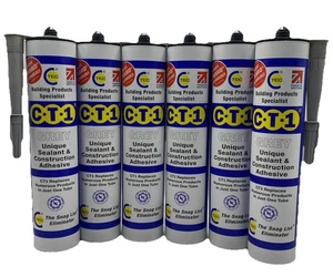 CT1  Sealant & Construction Adhesive 290ml  - Grey Pack Of 6 - Picture 1 of 3