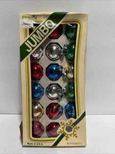 Vintage Pyramid Jumbo Christmas Ornaments 18 In Box - Picture 1 of 6