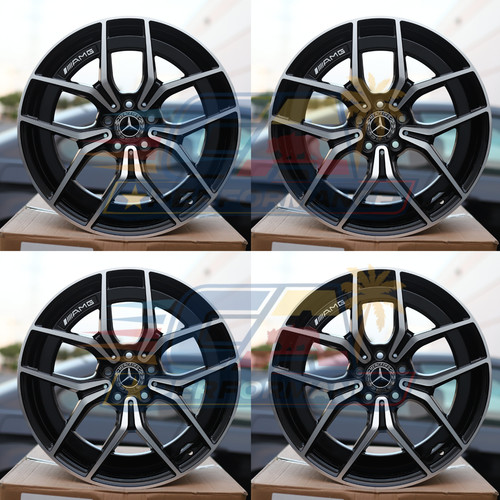 New Set 19 Inch Rims Wheels 19x8 +35 (5x112) CB: 66.6 Fits Mercedes ...
