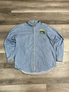 Vintage Gear Walt Disney World Animal Kingdom Denim Button Down Shirt - Men’s XL - Picture 1 of 10