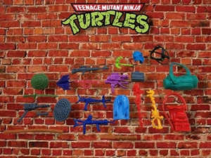 Lote de accesorios de figura de tortugas ninja adolescentes mutantes Playmates de colección de los años 90 A - Imagen 1 de 11