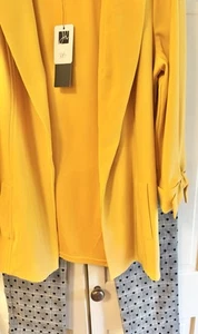 Joseph Ribkoff 12 Golden Sun Open Blazer MSRP $229 Ties On Sleeves - Picture 1 of 10