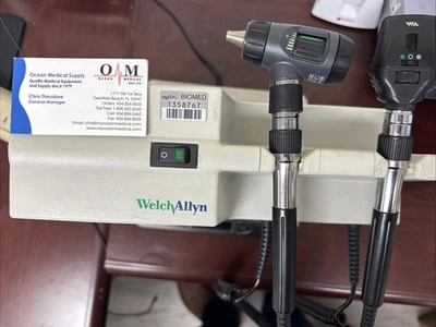 Transformador de pared Welch Allyn 767 + oftalmoscopio 11720 otoscopio macroview 23810 Foto 1 de 4
