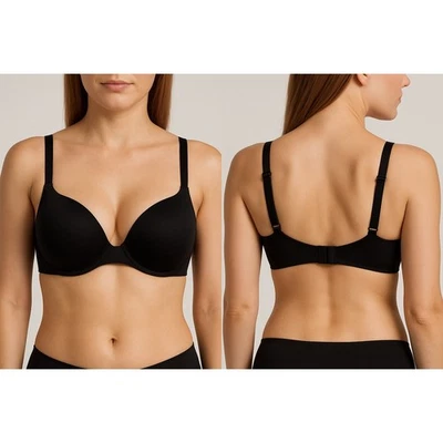 NWT Spanx Womens Black Pillow Cup Lightly Lined Full Coverage Bra 34D 34 D - Image 1 of 4