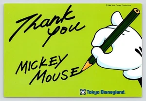 Tokyo Disneyland Thank You from Mickey Mouse c1984 Unposted Continental Postcard - Picture 1 of 2