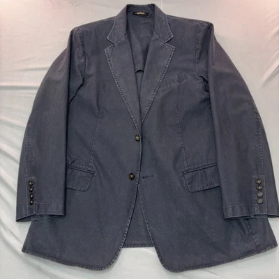 LL Bean Sport Coat Blazer Jacket Solid Color Men’s 42 R Blue - Image 1 of 4