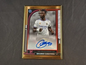 2021-22 TOPPS MUSEUM UEFA EDUARDO CAMAVINGA FA-CA GOLD FRAMED RUBY AUTO 8/25 - Picture 1 of 2