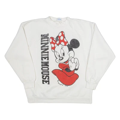 DISNEY Minnie Mouse Womens Sweatshirt White L - Image 1 of 4