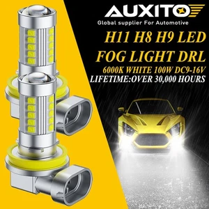 AUXITO H11 H8 H9 LED Fog Light Bulbs DRL 6000K Super Bright Lamps 4000LM 100W A+ - Imagen 1 de 12