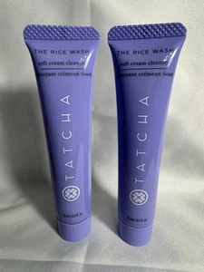 2x TATCHA The Rice Wash Soft Cream Cleanser 0.5oz / 15ml Each Mini’s ~New~ - Picture 1 of 2
