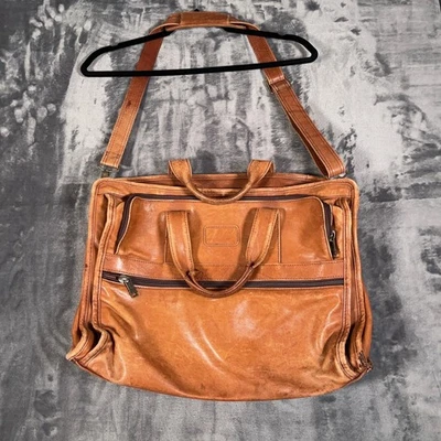 Vintage Tumi Genuine Leather Briefcase Messenger Laptop Bag Brown Tan Colombian - Image 1 of 4