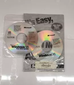 MICROSOFT WINDOWS 98 New Sealed with Product Key & Windows 98 Year 2000 Update - Picture 1 of 6