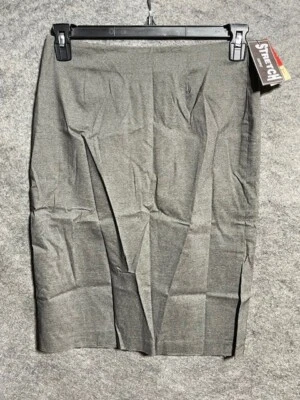 Esprit Skirt Womens Size 7/8 Straight Pencil Stretch Side Slit Back Zip Gray - Image 1 of 4