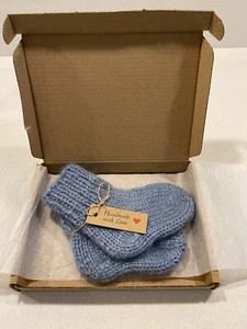 Handmade knitted Infant Newborn baby Wool socks 3-6Months - Picture 1 of 4