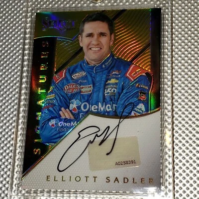 ELLIOTT SADLER 2017 pANINI sELECT NASCAR on card aUTOGRAPH prism #/5 certified - Image 1 of 2