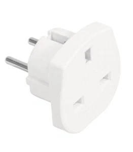 Eagle Travel Adaptor (UK to European Schuko) 10A (Colour White) - Picture 1 of 2