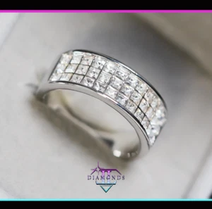 Herren Ehering | Simulierter Diamantring | Herren Princess Cut Diamantring - Bild 1 von 7