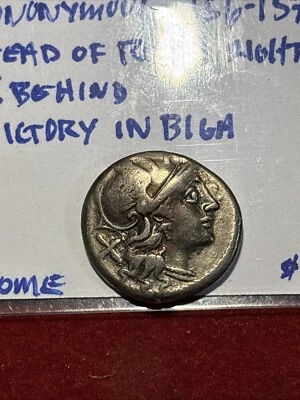 roman republic  Silver Denarius Roma  Victory In Biga - Image 1 of 4