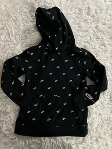Nike Kids Sz. 7 Black Pullover Logo Hoodie. Soft, Comfortable - Picture 1 of 8