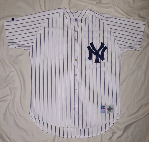 New York Yankees Vintage Jersey Size 44 Authentic MLB Russell Athletic Boggs Cover