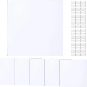 Sosation 6 Pcs Square Plastic Flat Blank Plate Wall Hole Cover Ceiling Cover Pla - Picture 1 of 12
