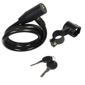 Bicycle Mountain Bike Cycle Safety Spiral Cable Lock 600mm 2 Keys UKDC - Picture 1 of 5
