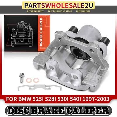 Pinza de freno de disco trasera izquierda con soporte para BMW 525i 01-03 528i 97-20 530i 01-03 Foto 1 de 4