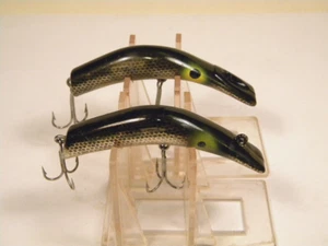 2 Vintage Herters Ike Style Minnow Gold Black Scale Crankbait Köder - Bild 1 von 3