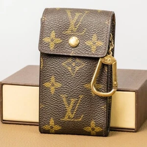 LOUIS VUITTON Porte Cles Badge M60048 Pouch Key Case Monogram W/Box Auth [S] - Picture 1 of 24