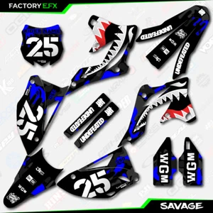 Black & Blue Savage Camo Graphics Kit fits 13-16 Kawasaki KXF250 KXF 250 Decals  - Picture 1 of 5