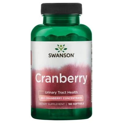 Swanson Cranberry 20:1 Concentrate 180 Softgels, Urinary Tract Health, Kidney