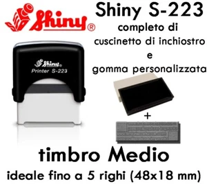 Timbro Personalizzato Shiny S-223, 48X18 mm autoinchiostrante economico - Foto 1 di 5