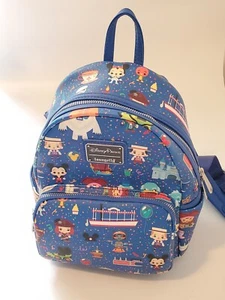 Mini Mochila Azul Loungefly Mickey & Friends Exclusiva Parques Disney Limpia Usada en Excelente Condición - Imagen 1 de 9