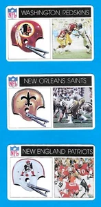 1976 Popsicle Cards - RARE - U-Pick - Only 2 Teams left - Saints & Patriots - Picture 1 of 7