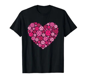 Cute Heart of Pickle Ball Valentines Day Pickleball Lover T-Shirt - Picture 1 of 1