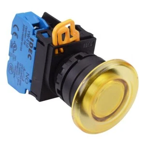 Interruptor de botón momentáneo de setas IDEC amarillo 12V iluminado 22 mm SIN IP65 - Imagen 1 de 1