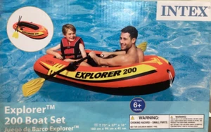 Intex Explorer 200 Schlauchboot * 2 Personen Flussboot Floß Set mit 2 Rudern & Pumpe - Bild 1 von 3