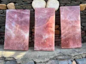 Natural Rose Quartz Slabs Of Good Quality / Rose Quartz Tiles To Make Slabs Wall - Picture 1 of 12