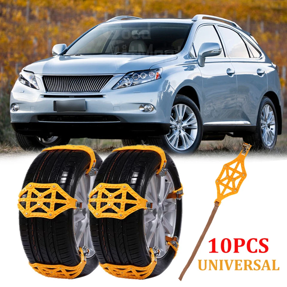 10X Cadenas de Nieve Antideslizantes Cadena de Neumáticos Emergencia Antideslizante para Lexus RX 350 450h Foto 1 de 4
