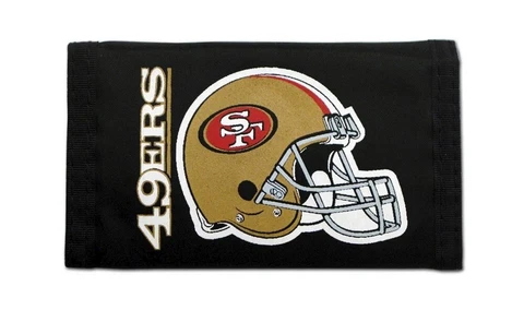 San Francisco 49ers NFL Nylon Tri-Fold Wallet Nylon Tri-Fold Wallet Cover