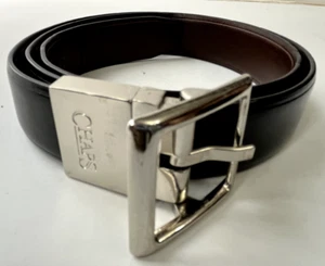 Chaps Mens Belt Size Large 30 32 Black Leather Classic Preppy Casual Workwear - Picture 1 of 4