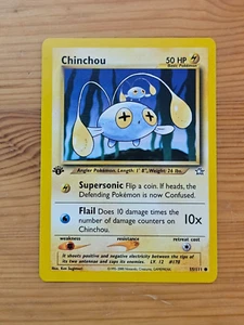 Pokemon TCG Chinchou 55/111 Neo Genesis 1st Edition LP WOTC. - Picture 1 of 2